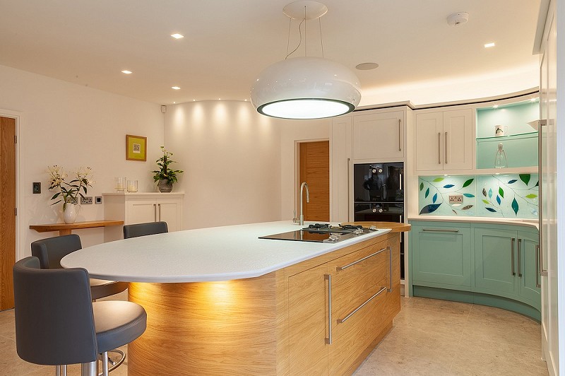 A luxury kitchen in Alderley Edge made by David Lisle Kitchen Design